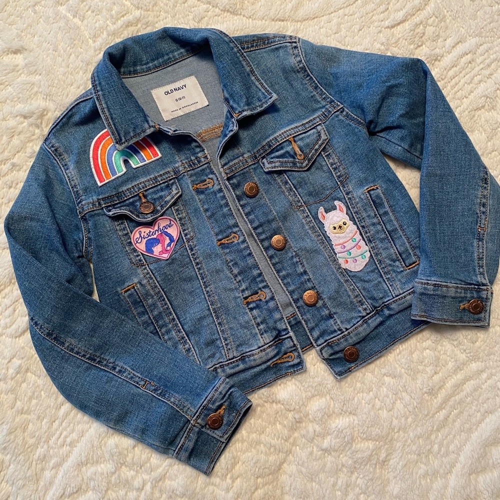 🌈 Embellished Girls Old Navy Jean Jacket 🌈